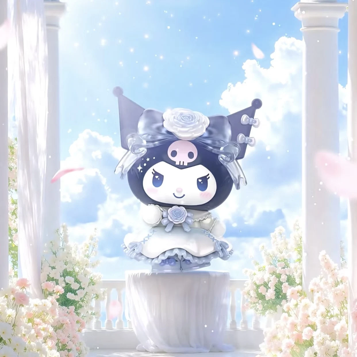 정품 헬로 키티 캐릭터 로맨틱 웨딩 시리즈 블라인드 박스 장난감 만화 헬로 키티 마이 멜로디 모델 장식 유행 선물