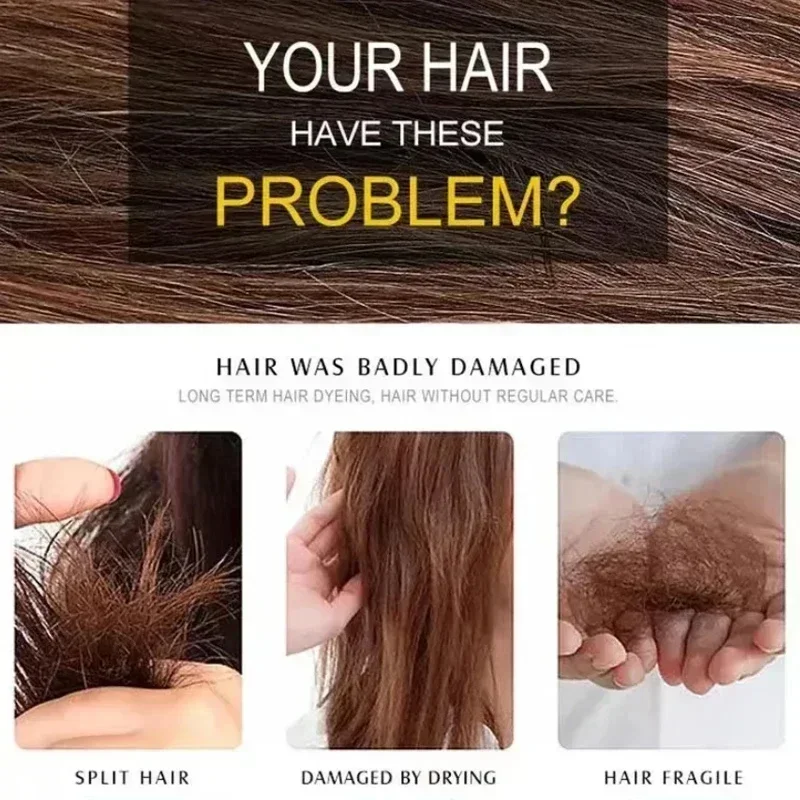 Cápsula mágica da vitamina do cabelo, óleo da queratina, restauração rápida, macio, liso, brilhante, hidratando profundo, crespo, seco, couro cabeludo, cuidados do reparo