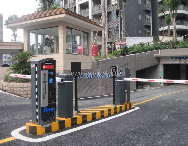 SEWO Vehicle Access Control Electronic Barrier Gate with Smart Parking Payment Station for Parking Lot Road Entrance Exit