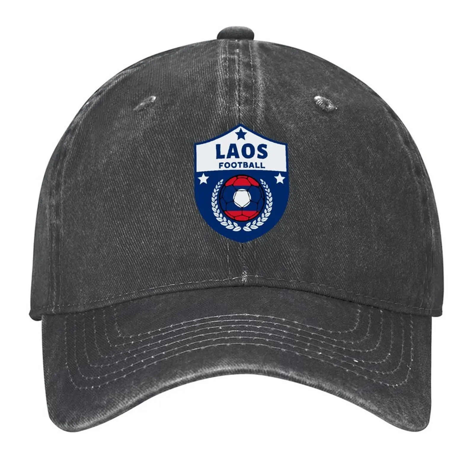 

Laos Football Baseball Cap Unique hats funny hat Custom Cap Vintage Golf Men Women's