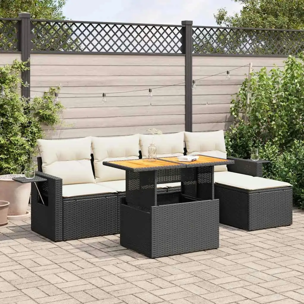 

Stylish Black Garden Sofa Set Modern Outdoor Lounge Furniture Comfortable Seating for Patio Balcony and Backyard