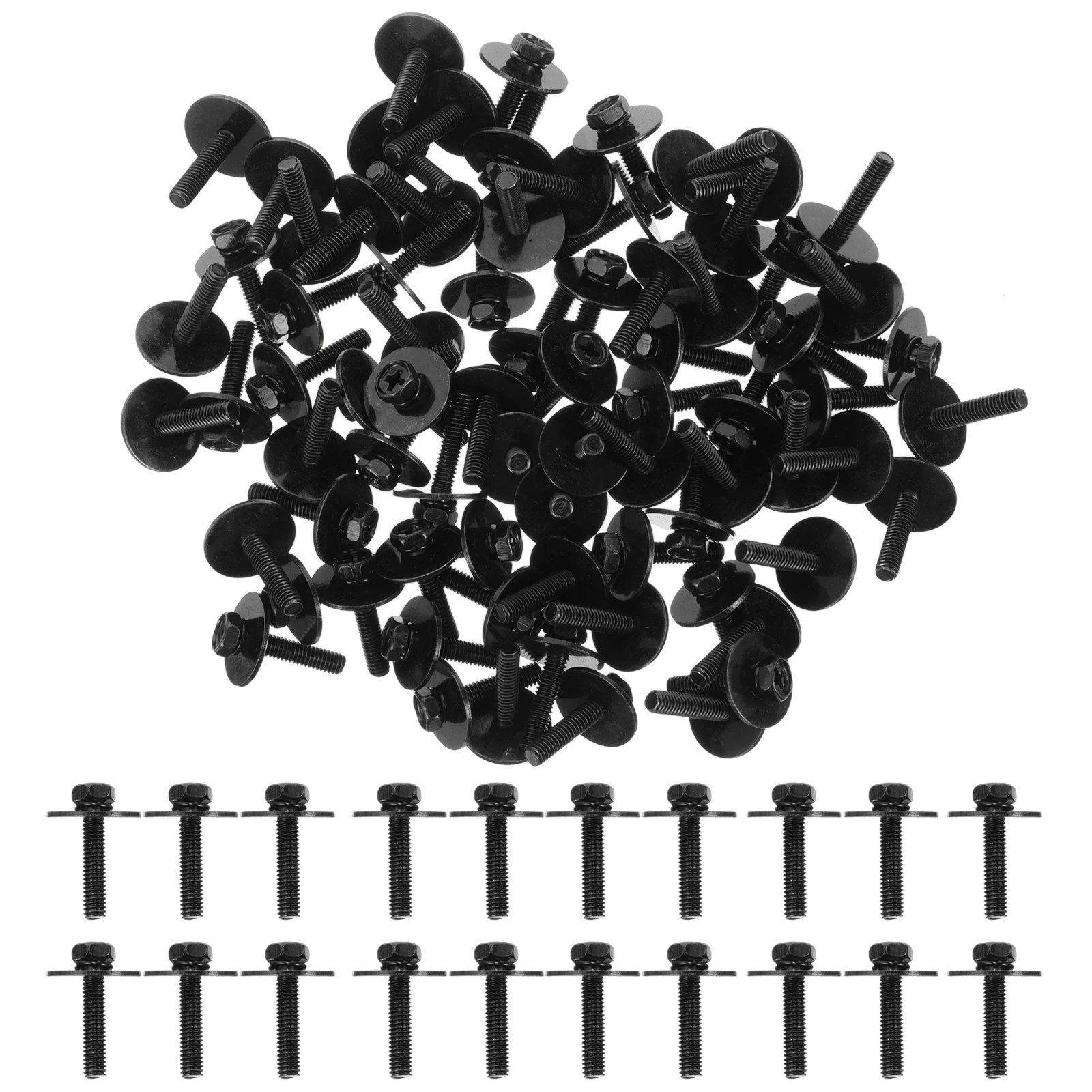 

100pcs M4 Drum Screws Black 20MM Length Kit Lug Nuts Washers Mounting Hardware Drum Set Accessories Replacement Parts