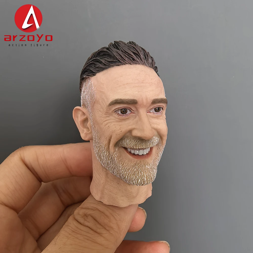 1/6 Negan Jeffrey Dean Morgan Head Sculpt Carving Model Fit 12'' Male Soldier Action Figure Body Dolls