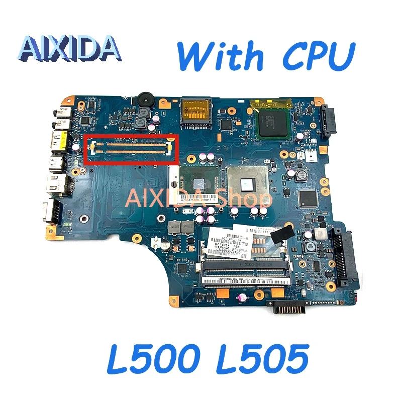 

AIXIDA K000092130 KSWAA LA-4982P main board For TOSHIBA Satellite L500 L505 laptop motherboard DDR3 GL40 free CPU full tested