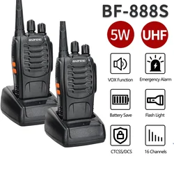 Baofeng-walkie-talkie BF888S, Radio Profesional, UHF, 400, 470MHz, 16 canales, de banda dual UHF400-470MHZ, alta capacidad de batería