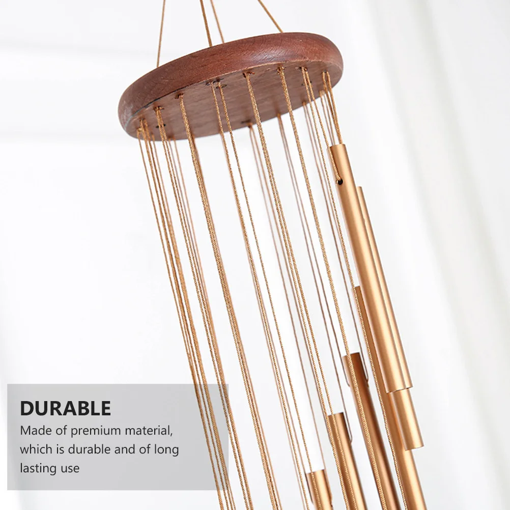 

Metal Aluminum Tube Wind Chimes Hanging Decoration European and American Wood Bell