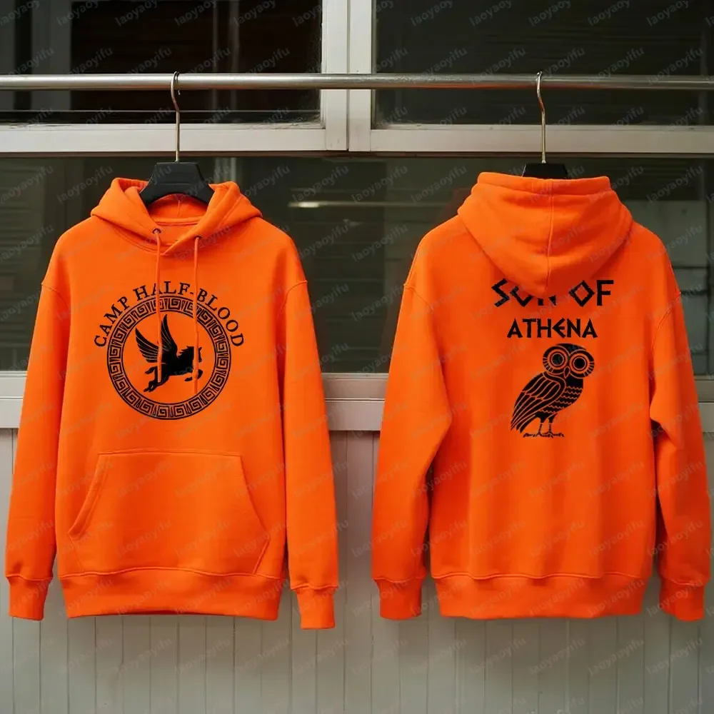 Camp Half Blood Hoodie Fall Winter Essential Half Camp Game Men Women Orange Pullovers Poseidon of Son Halloween Sweatshirt Tops
