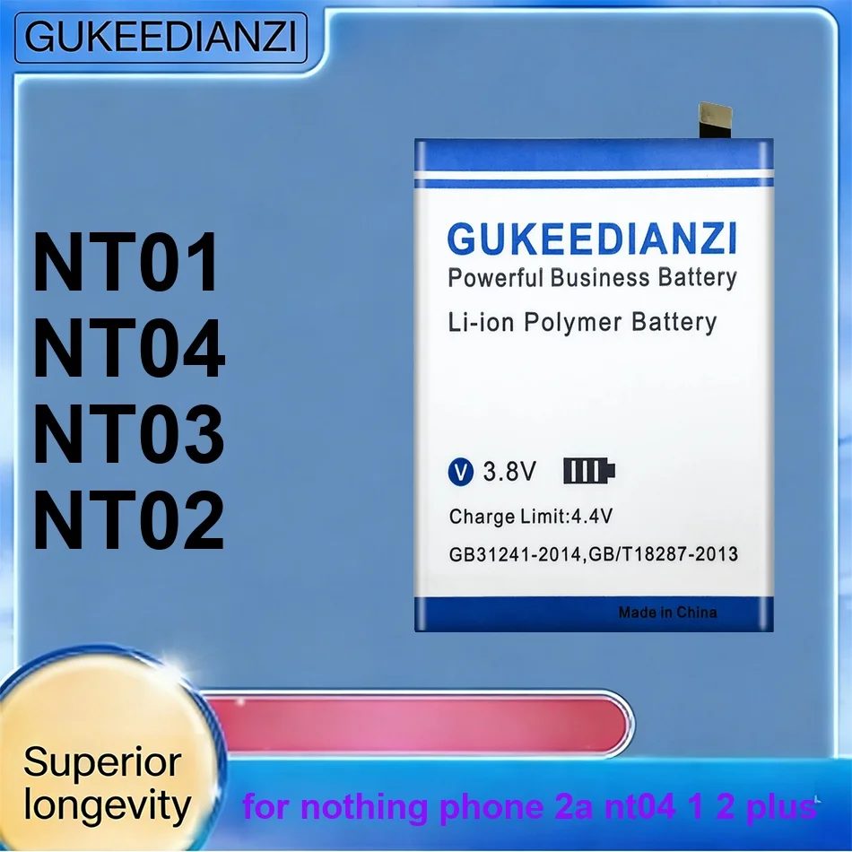 

Mobile Phone Battery High-Capacity NT02 NT01 NT03 5100-5500mAh For Nothing Phone 2A NT04 1 2 Plus
