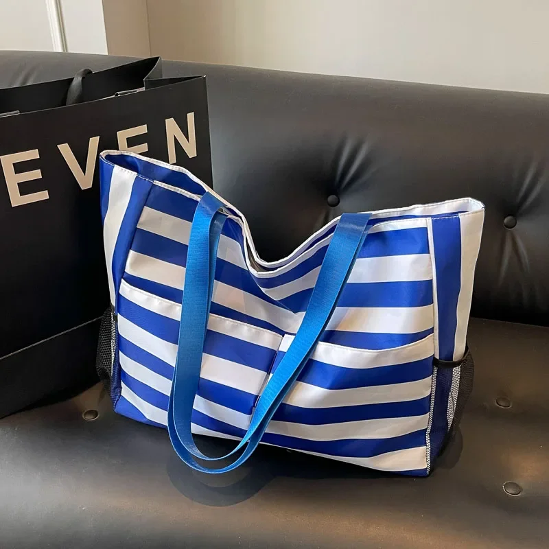 

Oversize Beach Bag For Women Korean Simple College Student School Bag Portable Shoulder Handbag Tote Eco Cloth Shopping Bag