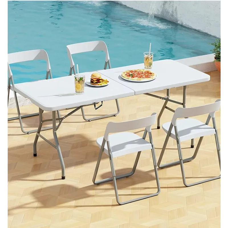 Foldable table Portable simple household dining table Outdoor night market stall Rectangle small apartment dining table