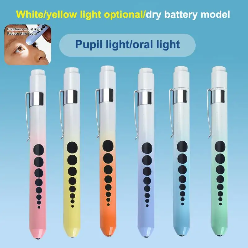 【xxx】1 Stück wiederverwendbare LED-Taschenlampe mit Pupillenmesser, Taschenclip, Stiftlicht, Taschenlampe für Krankenschwestern, Ärzte, Lesearbeiten