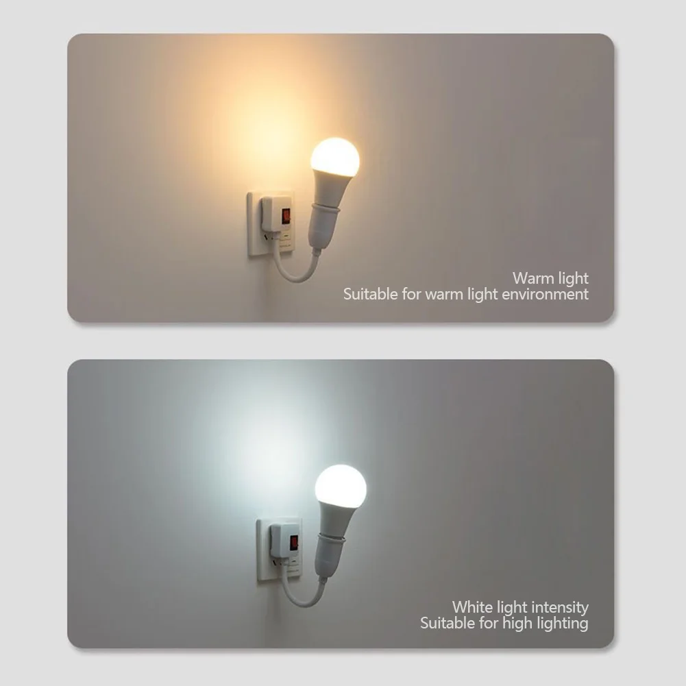 Direct Plug-in Rotary Lamp Head E27 Socket Lamp Bulb Holder with Switch EU US Plug Lamp Holder LED Table Led Base