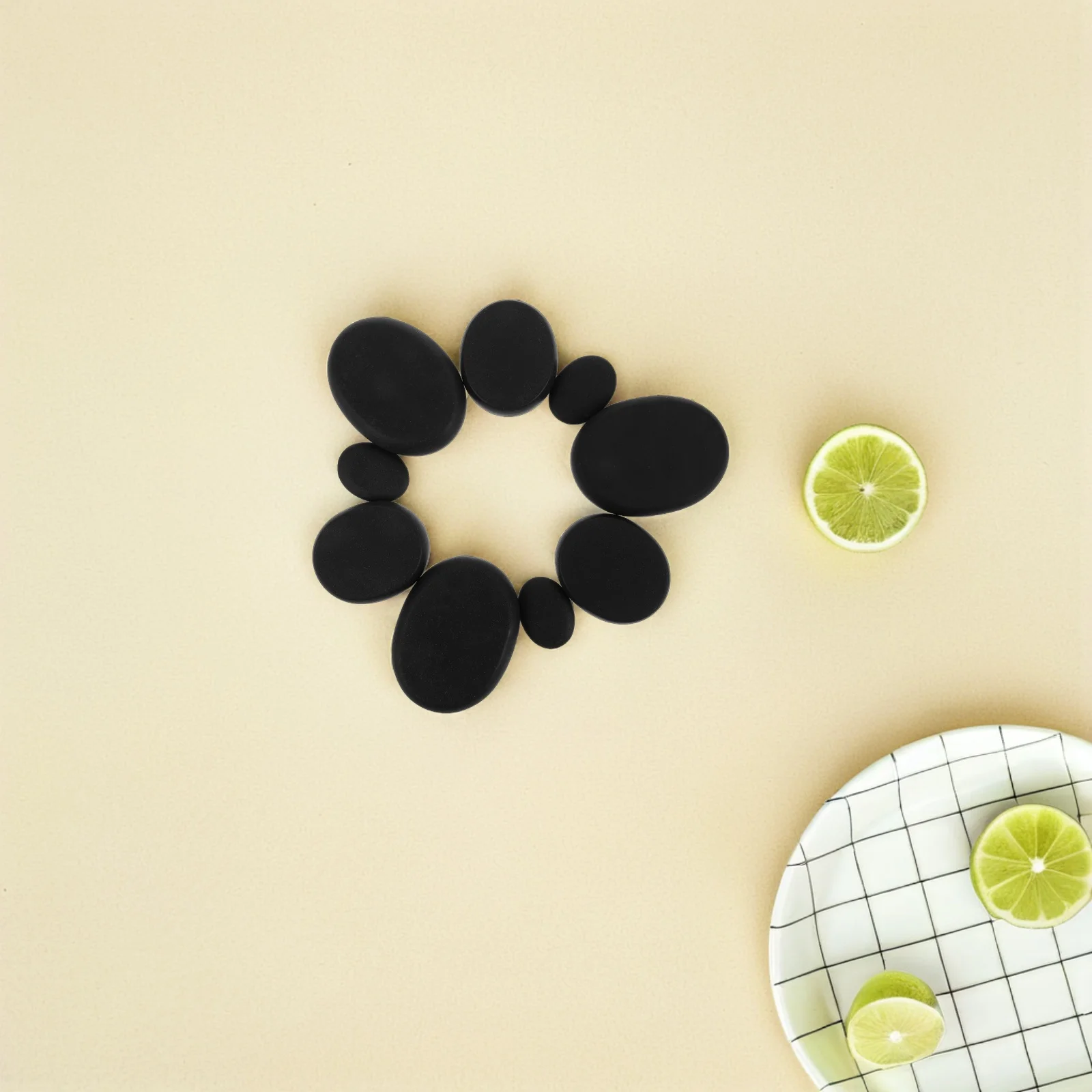 

9 шт., массажные горячие камни, вулканическая энергия, расслабляющий спа, эфирное масло, терапевтические инструменты с подогревом для домашнего салона, массажные камни