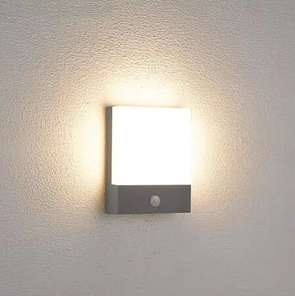 AC85-265V 15W IP54 d'induction infrarouge de corps humain de lampe de mur de LED imperméabilisent les lampes minimalistes modernes d'intérieur/extérieures de style