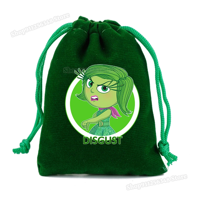 Inside Out 2 Drawstring Bags Cartoon Figure Print String Pouch Disney Anime Gift Bag for Party Festival Cosmetics Storage Bag