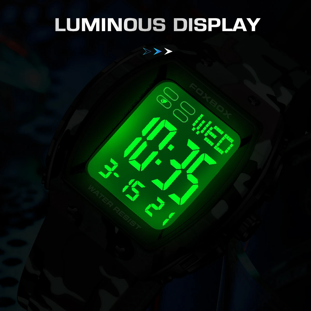 Nuovi orologi militari di lusso di marca FOXBOX originali per uomo Orologio cronografo sportivo in silicone moda Orologio da polso digitale impermeabile