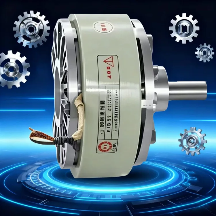 Fornecimento de fábrica de freio de pó magnético OEM personalizado, motor de freio magnético CA seguro e seguro para peças de transmissão de energia de alimentos