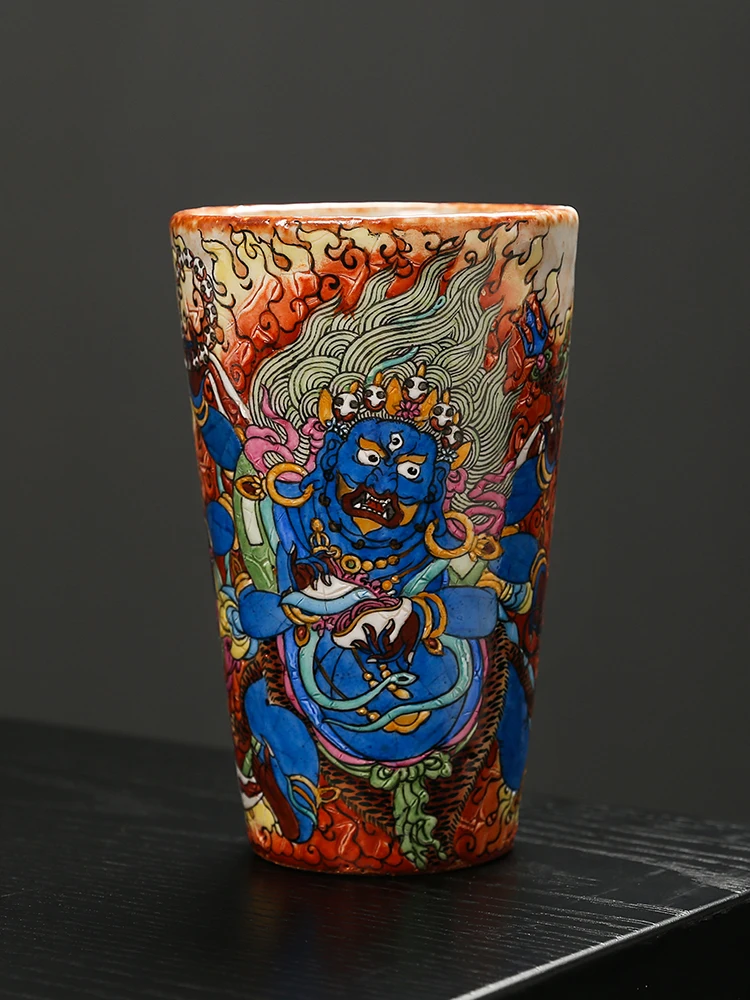 

Large Hand-Painted Cercs Tea Cup Karate Sle Charcoal Burning Jingdezhen Cerc Cola Cup Chinese Trendy Sle Tea Set