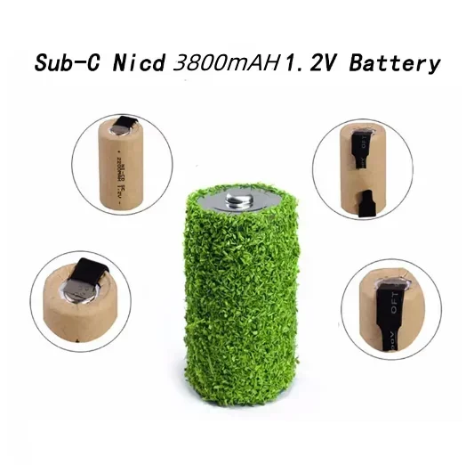 1-20pcs Screwdriver Electric Drill SC Batteries 1.2V 3800mah Sub C Ni-Cd Rechargeable Battey With Tab Power Tool NiCd SUBC Cells