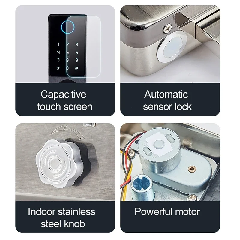 

Double Side Tuya Smart Door Lock TTLock with Gateway Fingerprint + Password + IC Card + Key Unlocking IP65 Home Electronic Locks