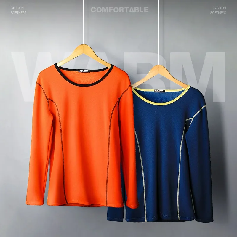 

Warm underwear men's thick and fleece men's warm top single base clothing slimming autumn clothes winter autumn