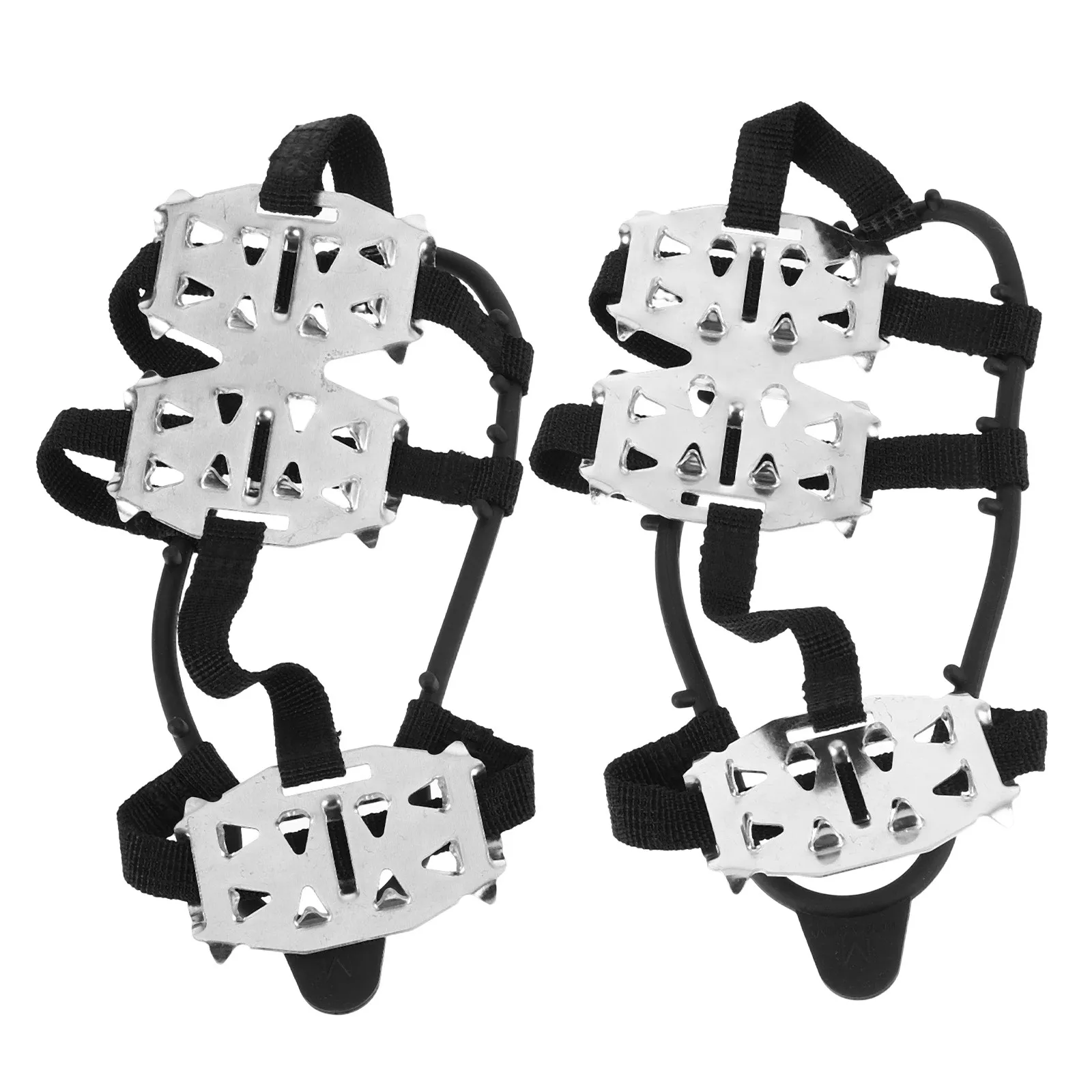 1Pair Winter Cleats Steel Studs Anti Slip Footwear Grips for Snow Ice Mud Hiking Spikes Grip Cleats
