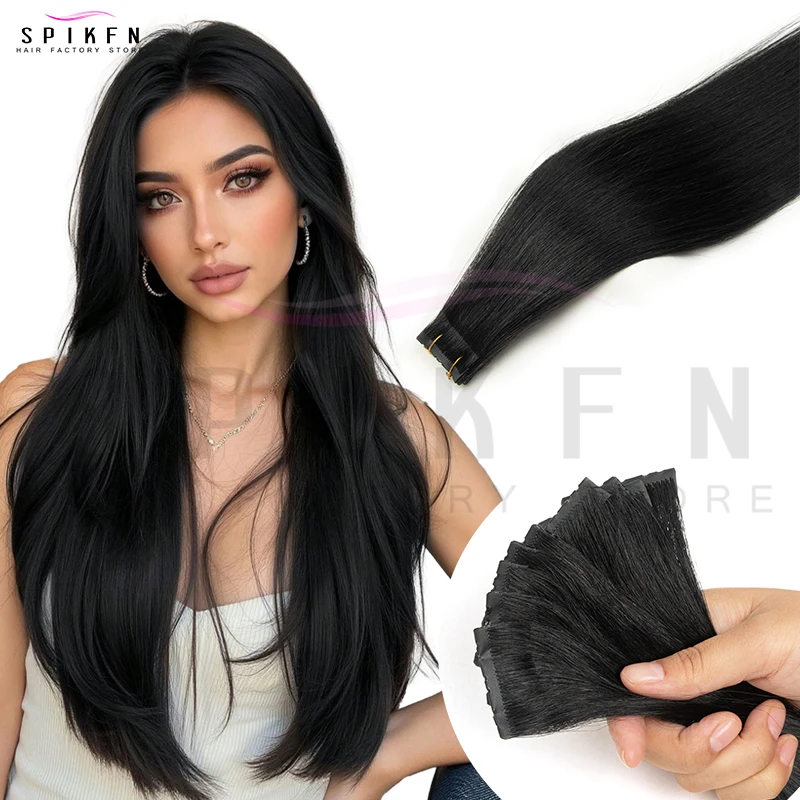 Invisible Micro Beads Hair Extensions PU Skin Weft Human Hair Twin Tabs With Holes Blonde Machine Made Hair Extensions for Women