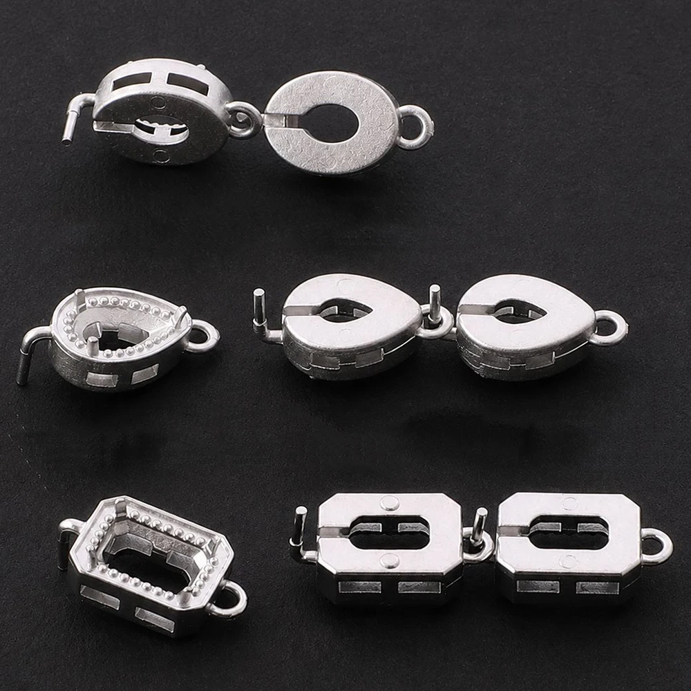 10 Stück Edelstahl-Leerkralle Fassung für Tennis-Halsketten und Armbänder, Verbindungsstücke für Strasssteine, Kristallsteinhalter – Detail 3