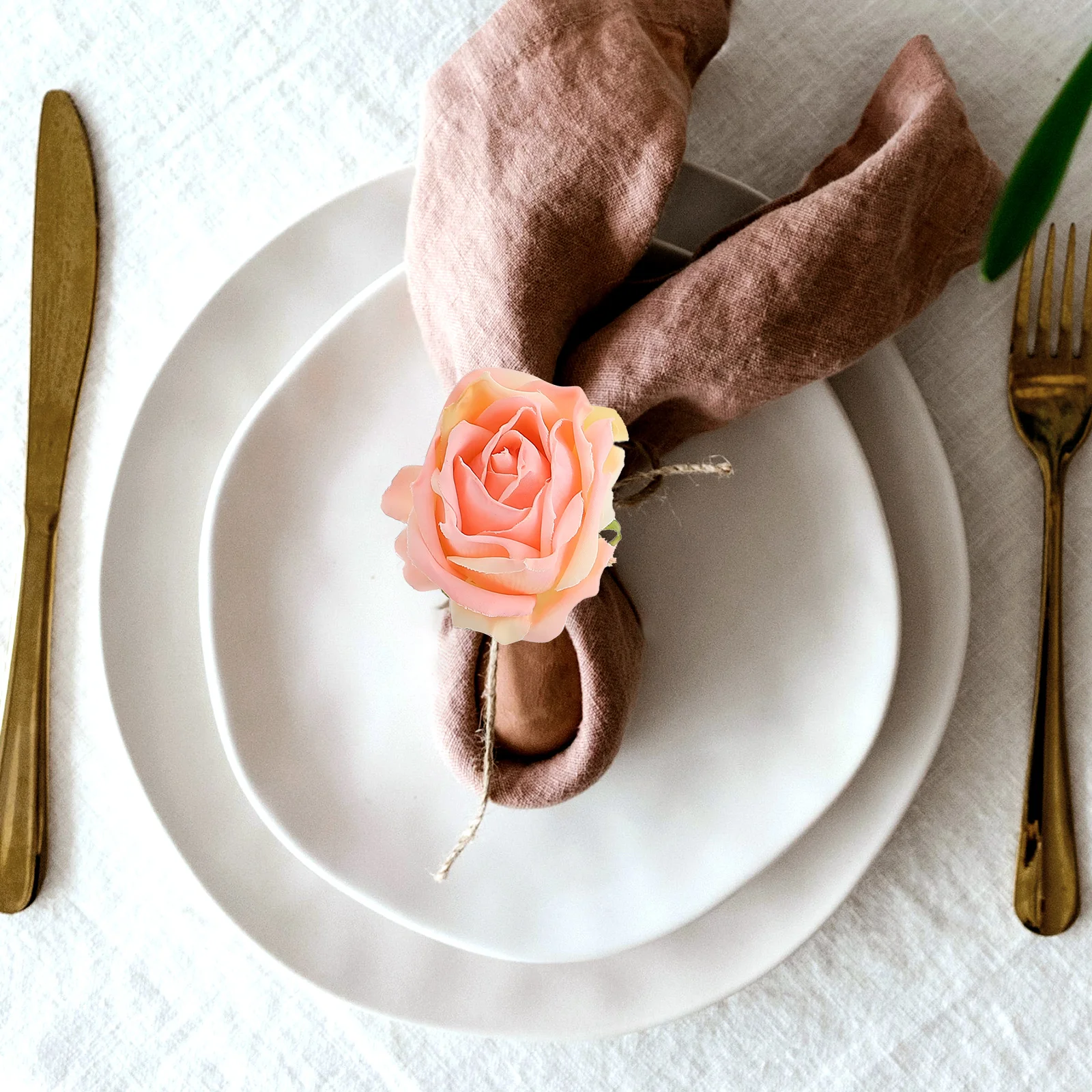 

2Pcs Napkin Rings Premium Material Easy Clean Decorative Wedding Dinner Party Tea Party Decorations Flower Design Elegant Table