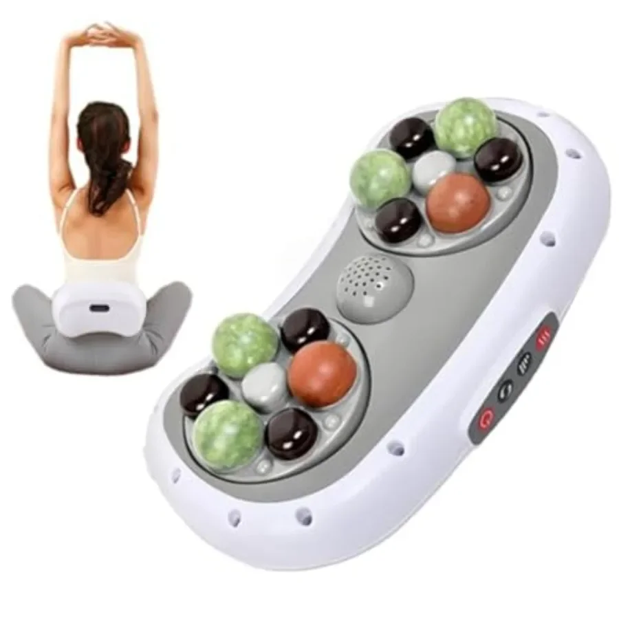 

Electric Abdominal Massager Bianstone Tummy Kneading Instrument with 3 Gear Adjustment 12 Magnet Assist Deep Massage for Increa