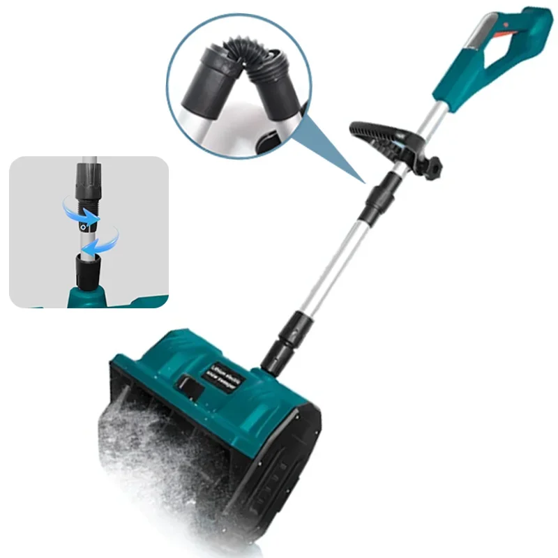 21V Cordless Electric Snow Blower Portable Foldable Detachable Snow Thrower Household Driveway Road Snow Removal Machine