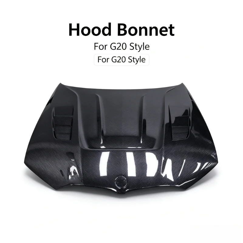 Carbon Fiber Engine Hood Bonnet Cover For BMW G20 3‑Series 2019‑2025 Sport Styling Front Auto Modification Replacement Parts