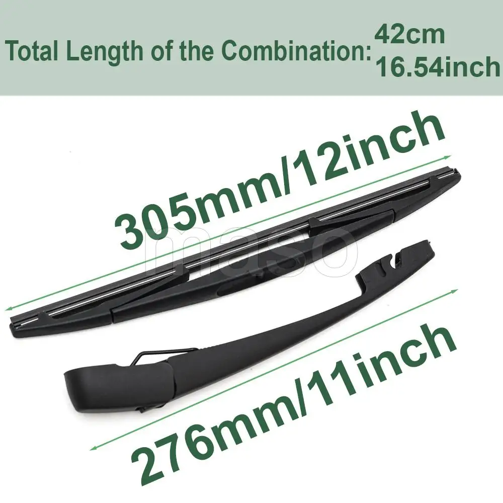 Rear Windshield Wiper Arm Blades Assembly 76730S3N003 76720SCVA01 For Honda Element 2003 2004 2005 2006 2007 2008 2009 2010 2011
