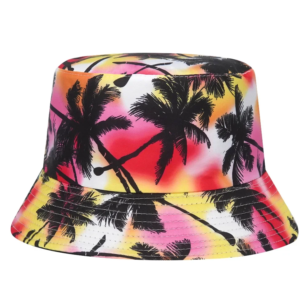 Tree Printed Bucket Hat Unisex Summer Sunscreen Panama Men Women Fashion Anti-sun Gorra Fishing Fisherman Cap Reversible Sun Hat