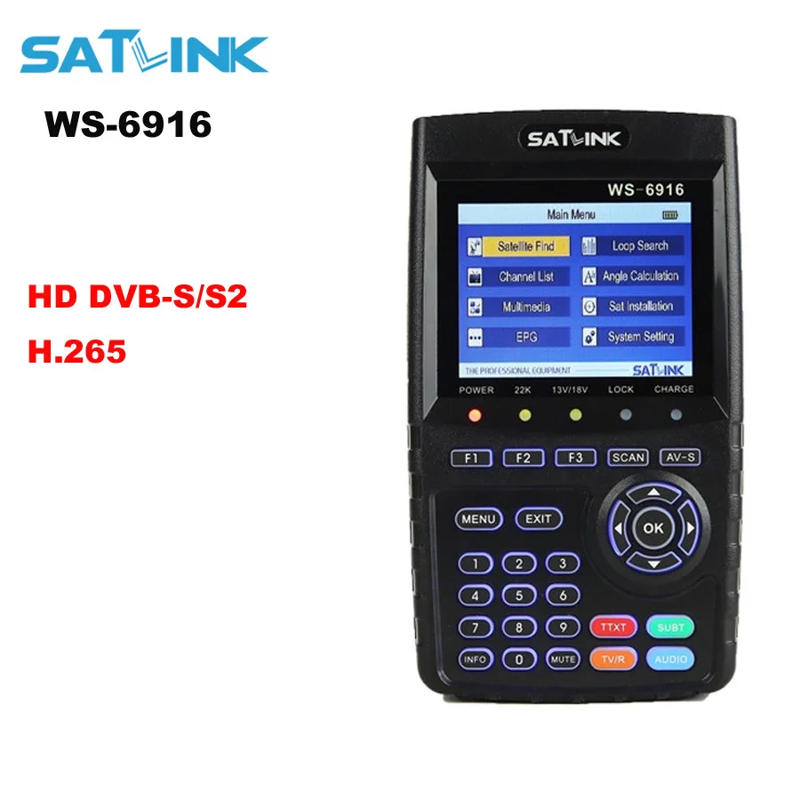 Satlink WS-6916 high definition star finder DVBS/S2 HD H, 264 Satellite Finder