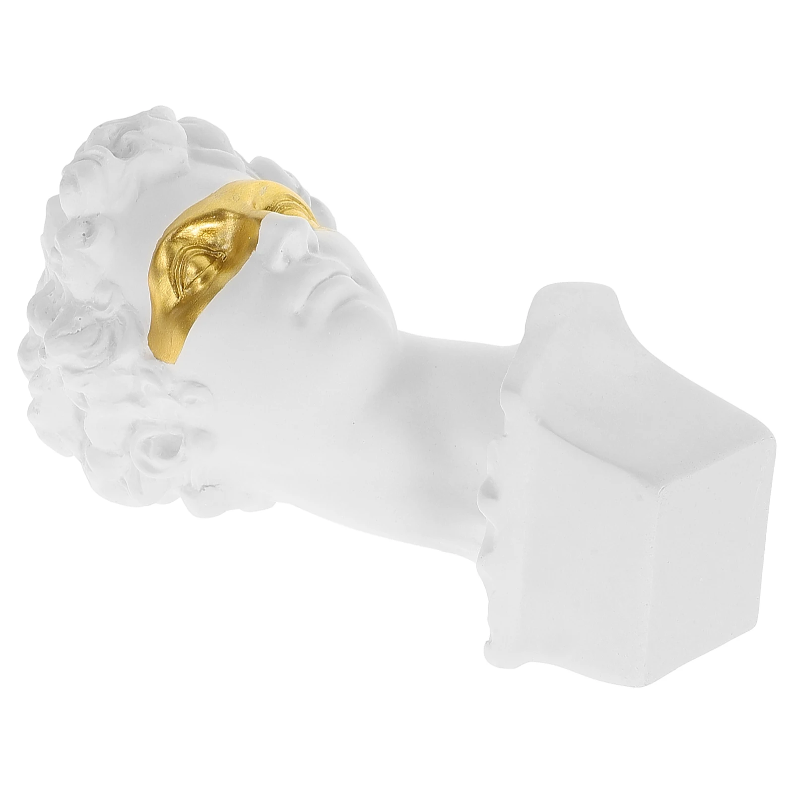

Plaster Avatar Home Mini Statue Resin Bust Portrait Sculpture Small Plastic White Character Decoration Figurine Man