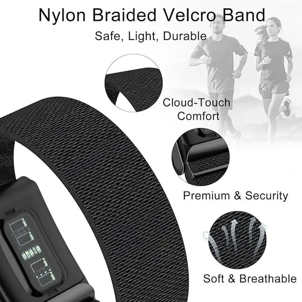 Adjustable Elastic Bicep Band Breathable Sweat Resistant Nylon Sport Band Knitted Replacement for Whoop 5.0 One/Peak/Life(MG)