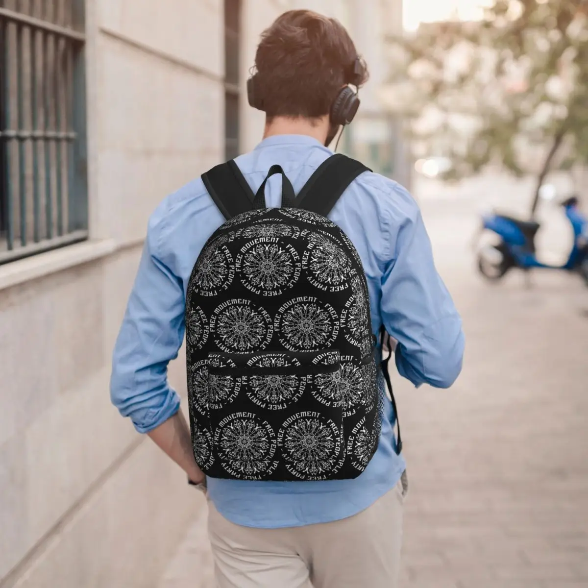

23FT010 - Tekno 23 Free Movement Free People Free Party Backpack BookBag Kids School Bag Laptop Shoulder Bags for Men Women