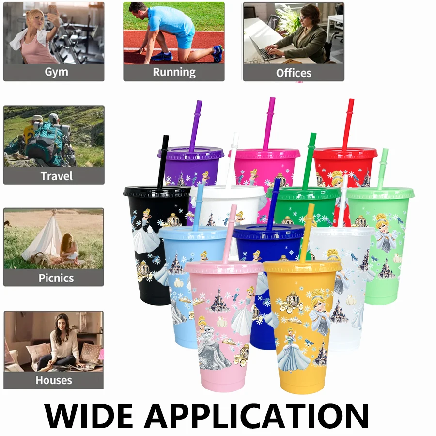 12 Pz/pacco Disney Cenerentola Zucca Carrello 26oz Plastica Colorata Festa di Compleanno Bere Utensili Succo di Caffè Tazza
