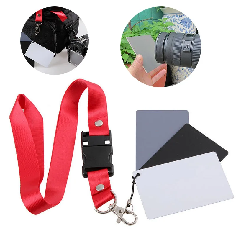 Black, white, and gray three color card, precise exposure, scratch resistant, waterproof, portable, exquisite neckband