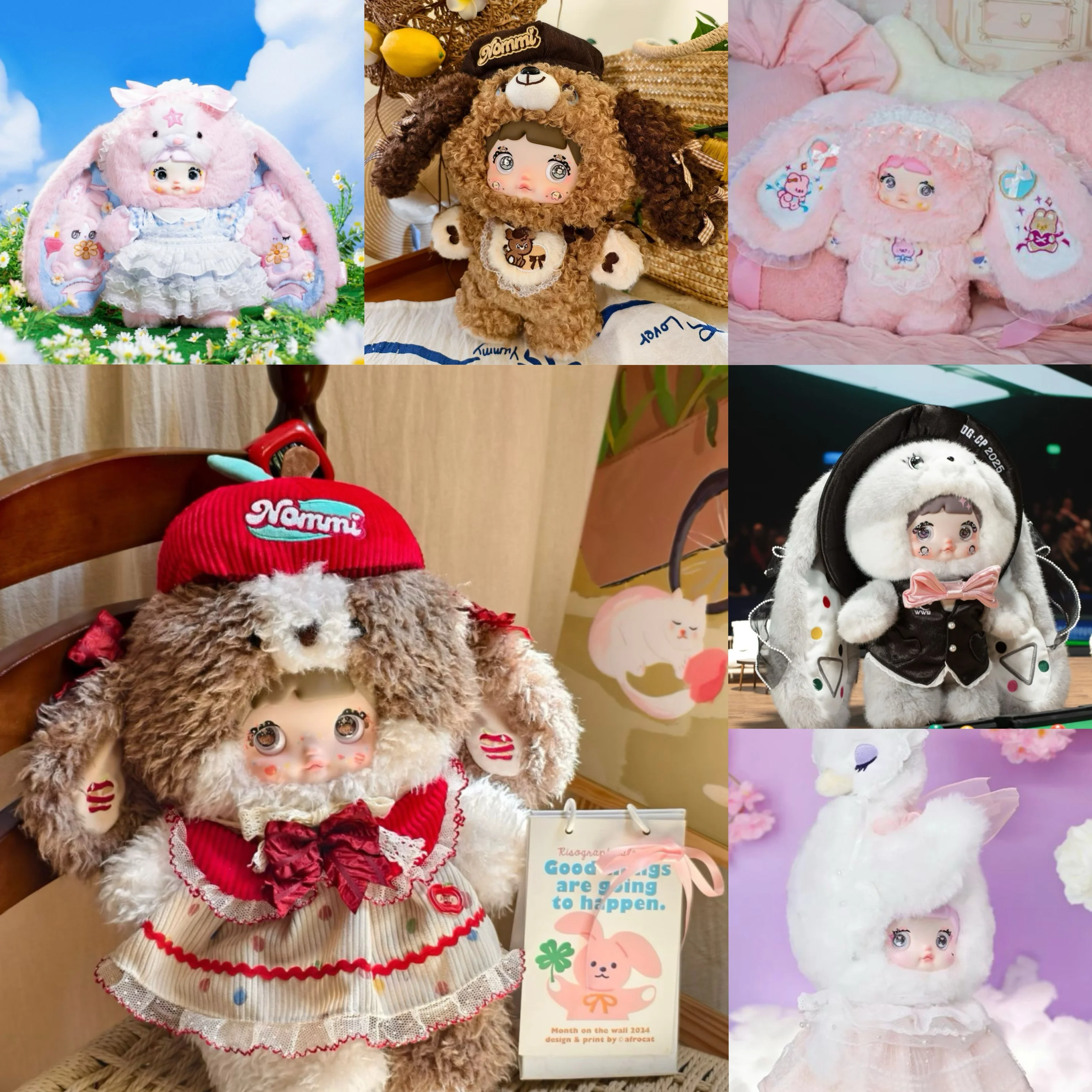 

Original Limited Nommi Bites an Apple 400% Hanging Card Blind Box Limited Edition Chocolate daisy swan Cute Rabbit Doll Gift