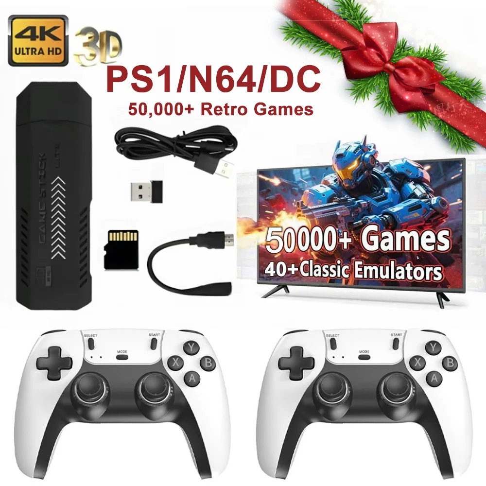 The X2 Pro M15 video game console features over 50,000 built-in retro games for PS1/N64/DC, making it a great Christmas gift.