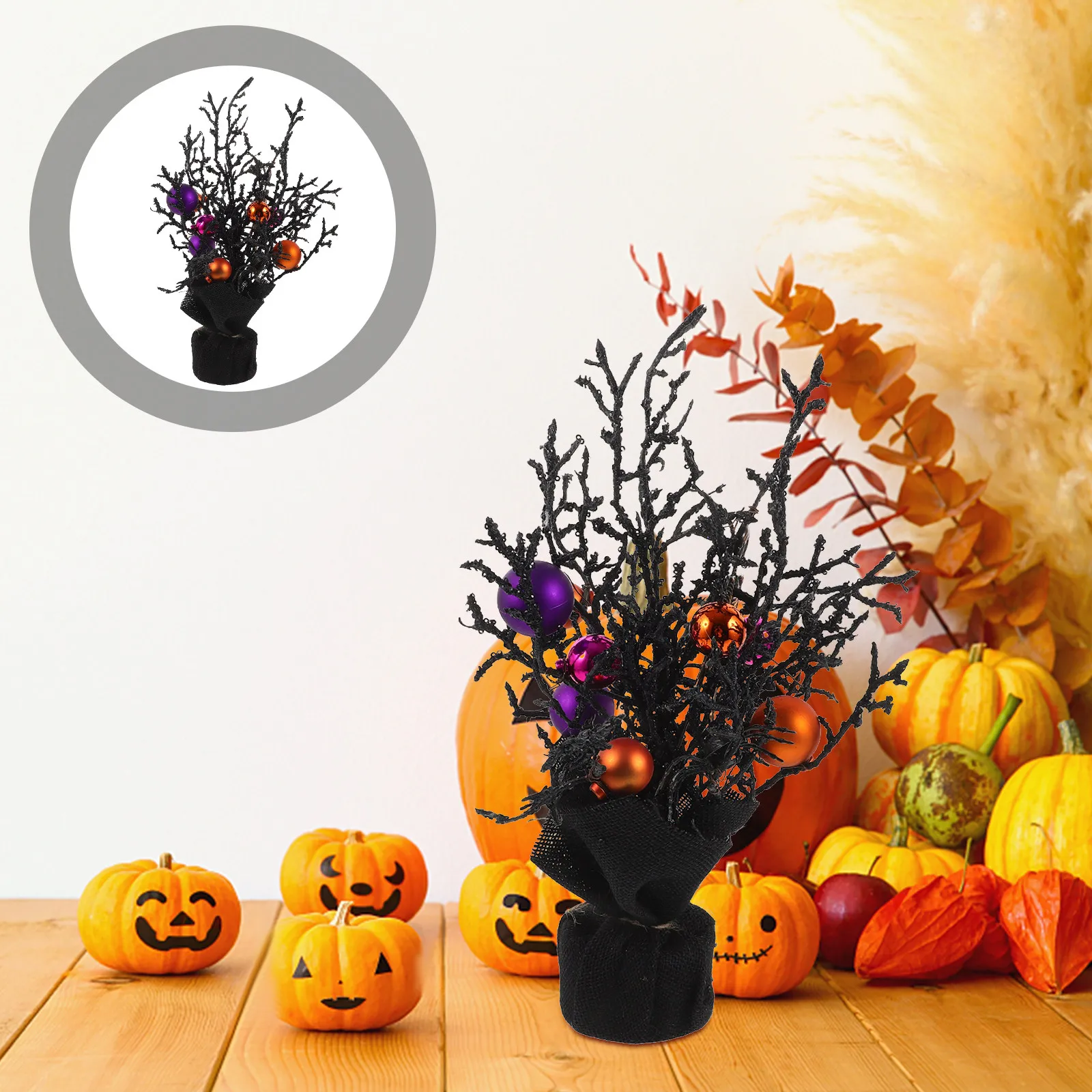 

Реалистичное украшение для Хэллоуина: ветка дерева-бонсай, декор для вечеринки, центральное украшение стола, декор для дома с привидениями