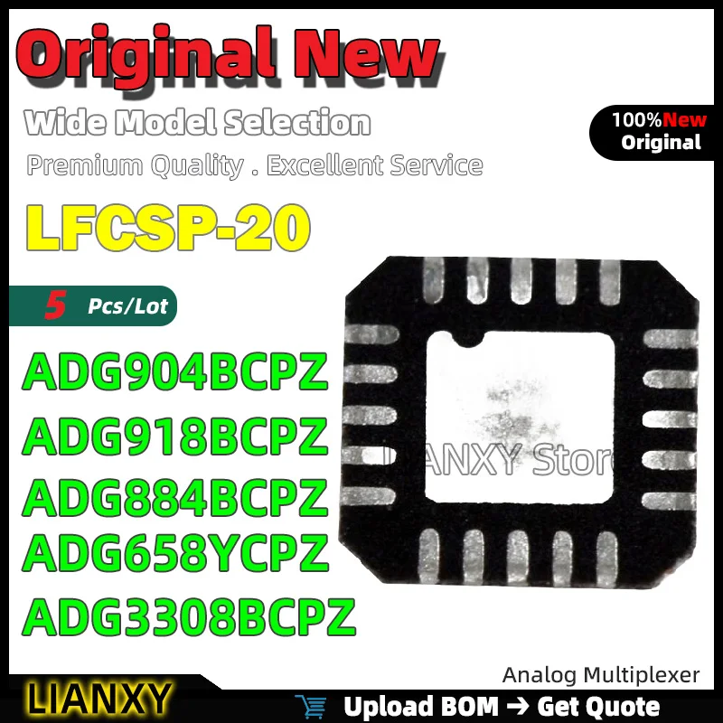 

5 шт. LFCSP-20 ADG904BCPZ ADG918BCPZ ADG884BCPZ ADG658YCPZ ADG3308BCPZ аналоговый мультиплексор новый оригинальный