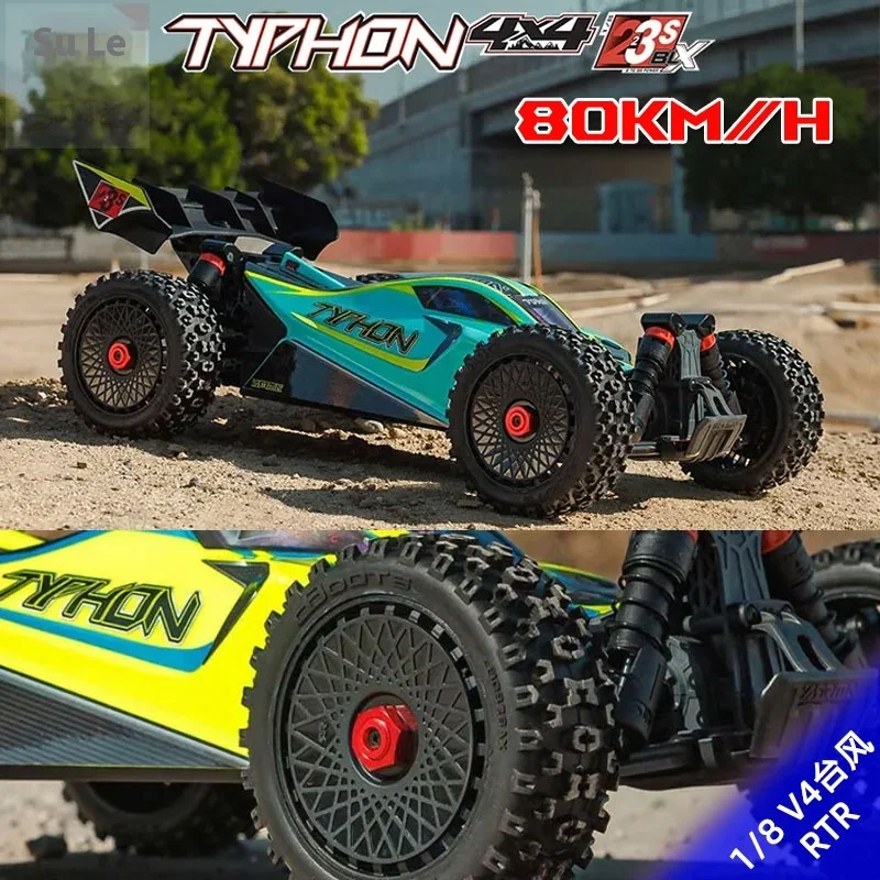 V4 New ARRMA typhon 3S Brushless Remote Control Electric 1/8 DSC Four-wheel Drive Off-road Vehicle RTR