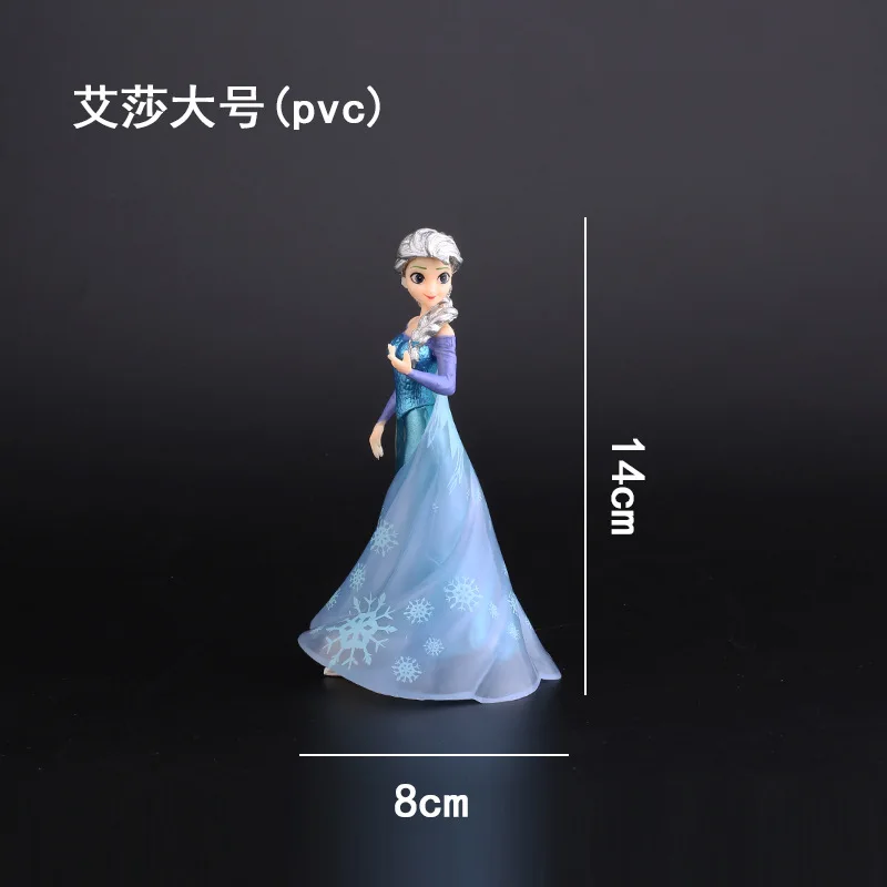 14cm Disney Snow Frozen Princess Elsa Anna Birthday Cake Decoration Accessories Toy Girl Birthday Gift