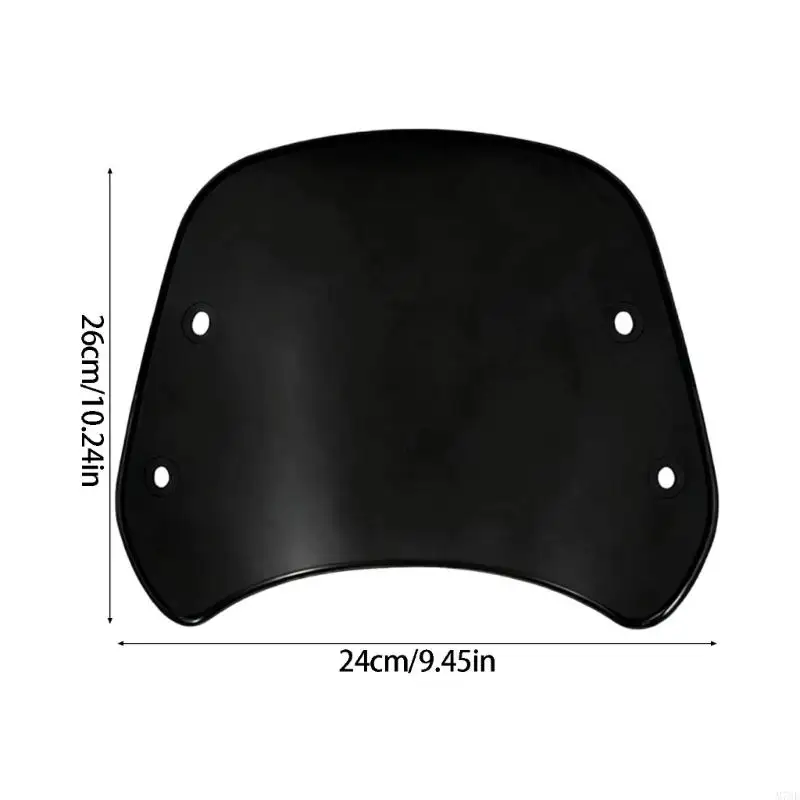 M76E Motorrad-Windschutzscheibe mit Schlitzhalterung und vier Löchern für die Scheinwerfermontage – Detail 6