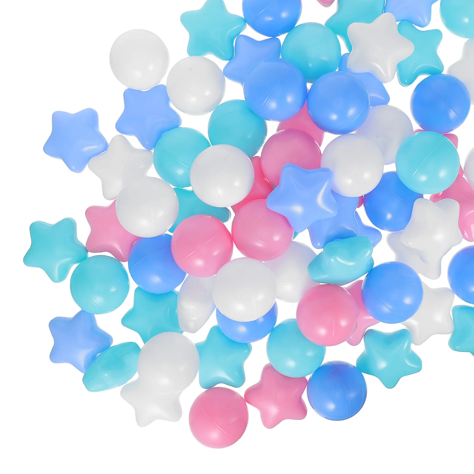 

100pcs Ocean Balls Colorful Plastic Mini Pool For Kids Playroom Bounce House Summer Party Safe Smooth Sensory Motor Skill