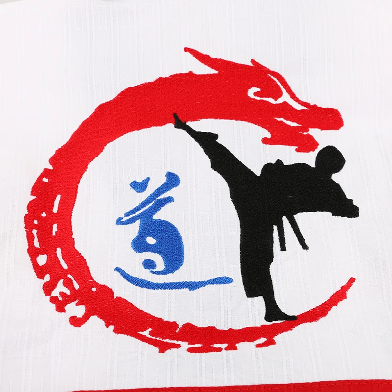 Top Quality Colored Taekwondo Uniform for Adult Children Teenagers Poomsae Dobok Red Blue Black Tae Kwon Do Clothes WTF Approved