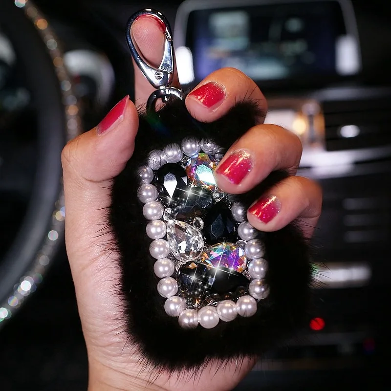 Car Key Bag Diamond Inlaid Creative General Women's Jewelry Car Multifunctional Key Chain Bag  Porta Chaves Key Holder Purse